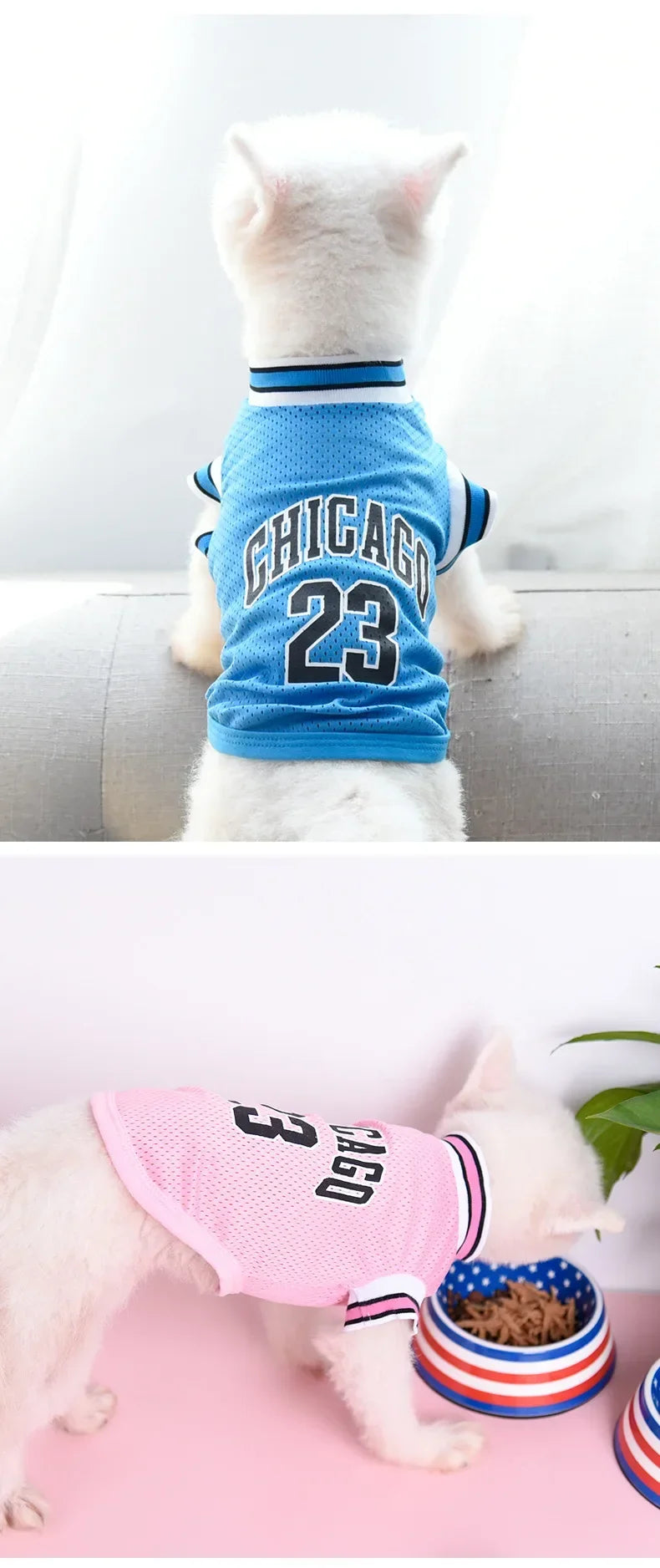 Breathable Mesh Dog Clothes Sport Large Dog Jersey Basketball Clothin Puppy T-Shirts Summer Pet Cat Shirt Prevent hair loss