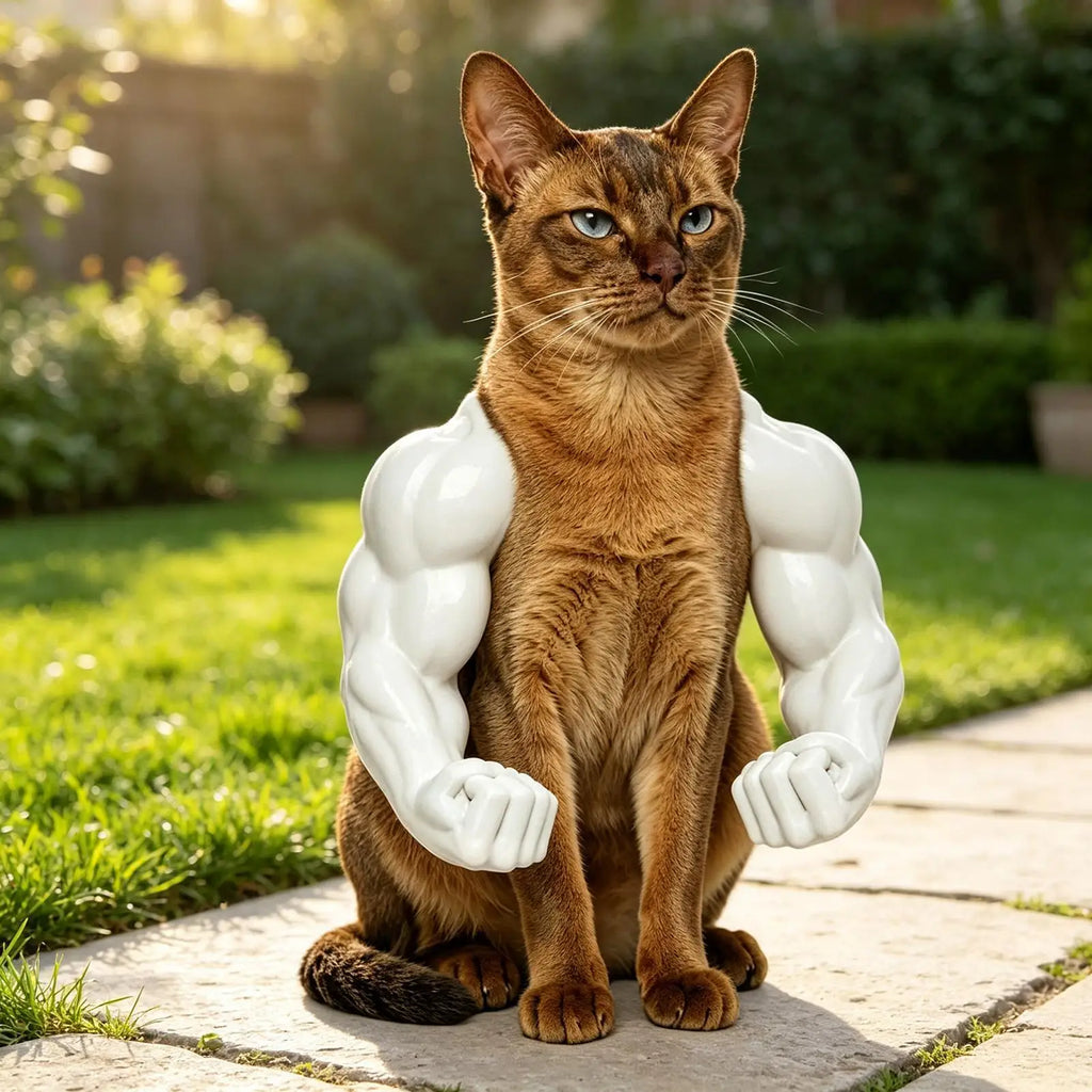Funny Cat Muscle Arms Costume Prop