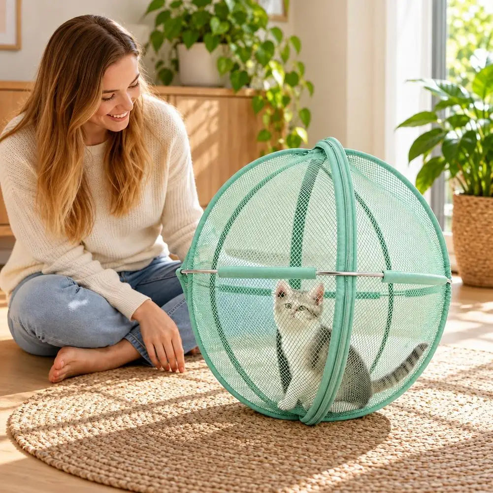 Foldable Pop-Up Cat Playpen Ball – 68 cm