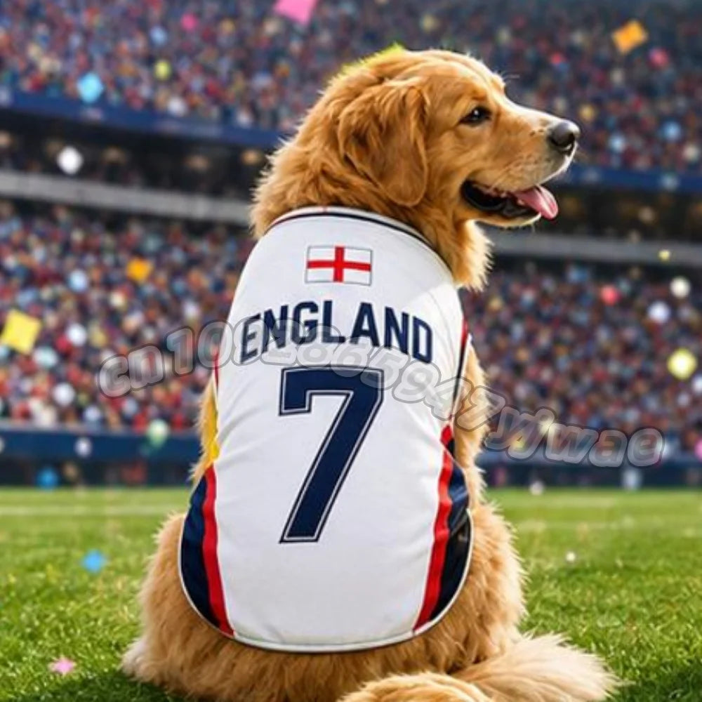 Summer Dog Clothes CANADA Brazil Germany print Basketball Clothes Puppy T-Shirt Summer Pet Cat Shirts For  soccer fans  Dogs