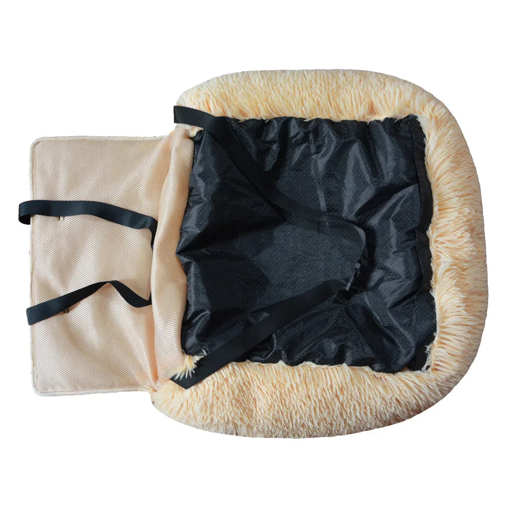 2-in-1 Car Dog Bed &amp; Safety Seat | Removable Washable Travel Pet Cushion