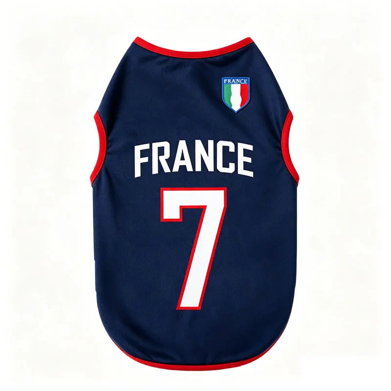 Number-Print Soccer Dog Jersey