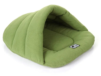 Slipper-Shaped Pet Bed Cave – Warm Cotton Sleeping Nest for Small Dogs &amp; Cats
