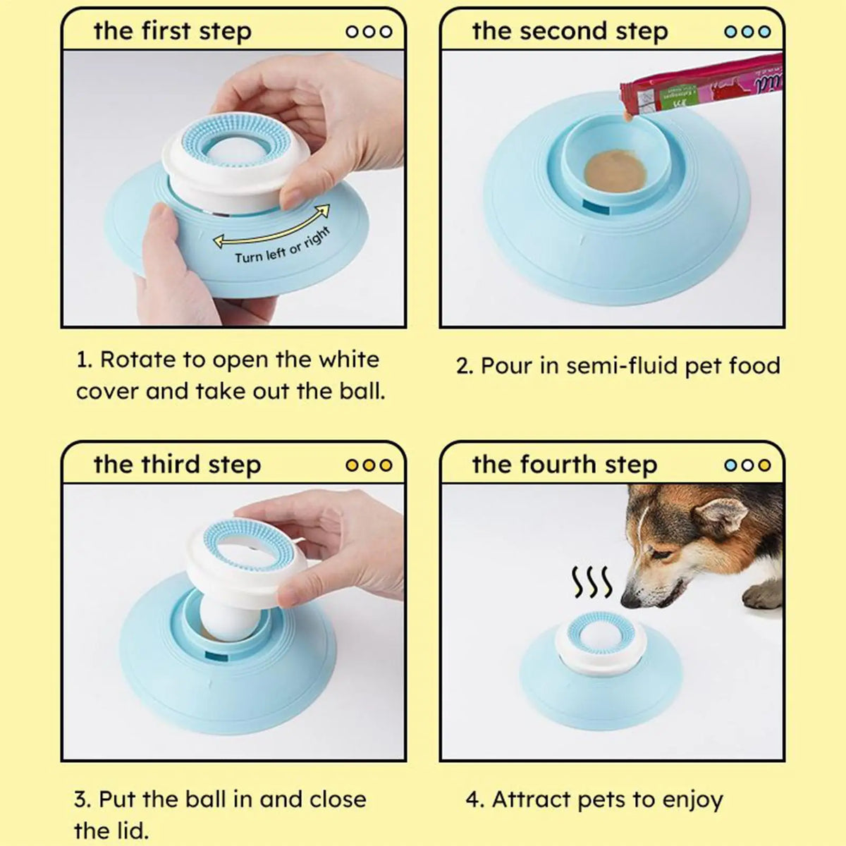 Rotating Lick Ball Feeder for Dogs & Cats