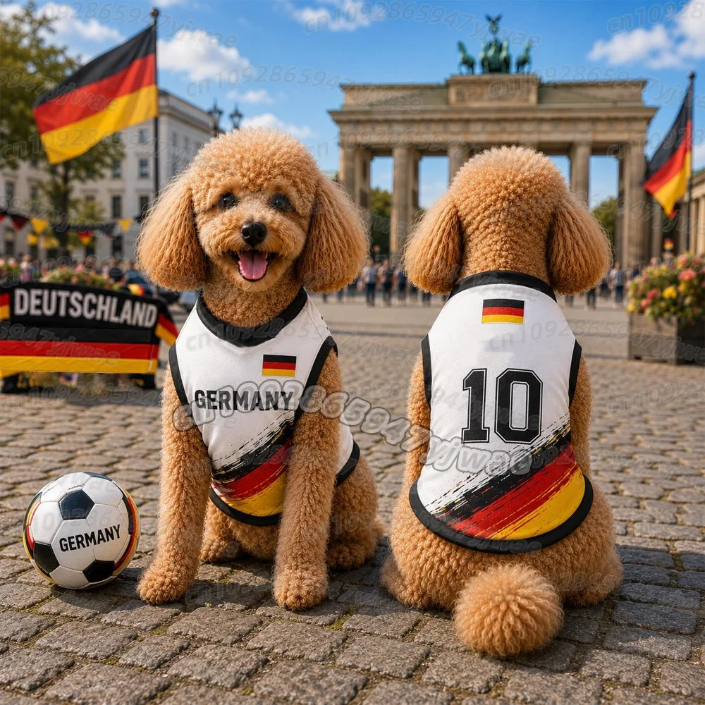 MOROCCO no.10 Mesh Dog cat Clothes Schnauzer Teddy Sport Large Dog Jersey football Clothing Puppy vest  Pet Cat sleeveless tee