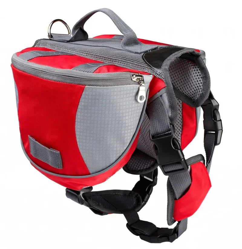 Reflective Dog Saddle Bag Harness | Adjustable Carrier for Hiking, Camping &amp; Travel