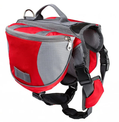 Reflective Dog Saddle Bag Harness | Adjustable Carrier for Hiking, Camping &amp; Travel