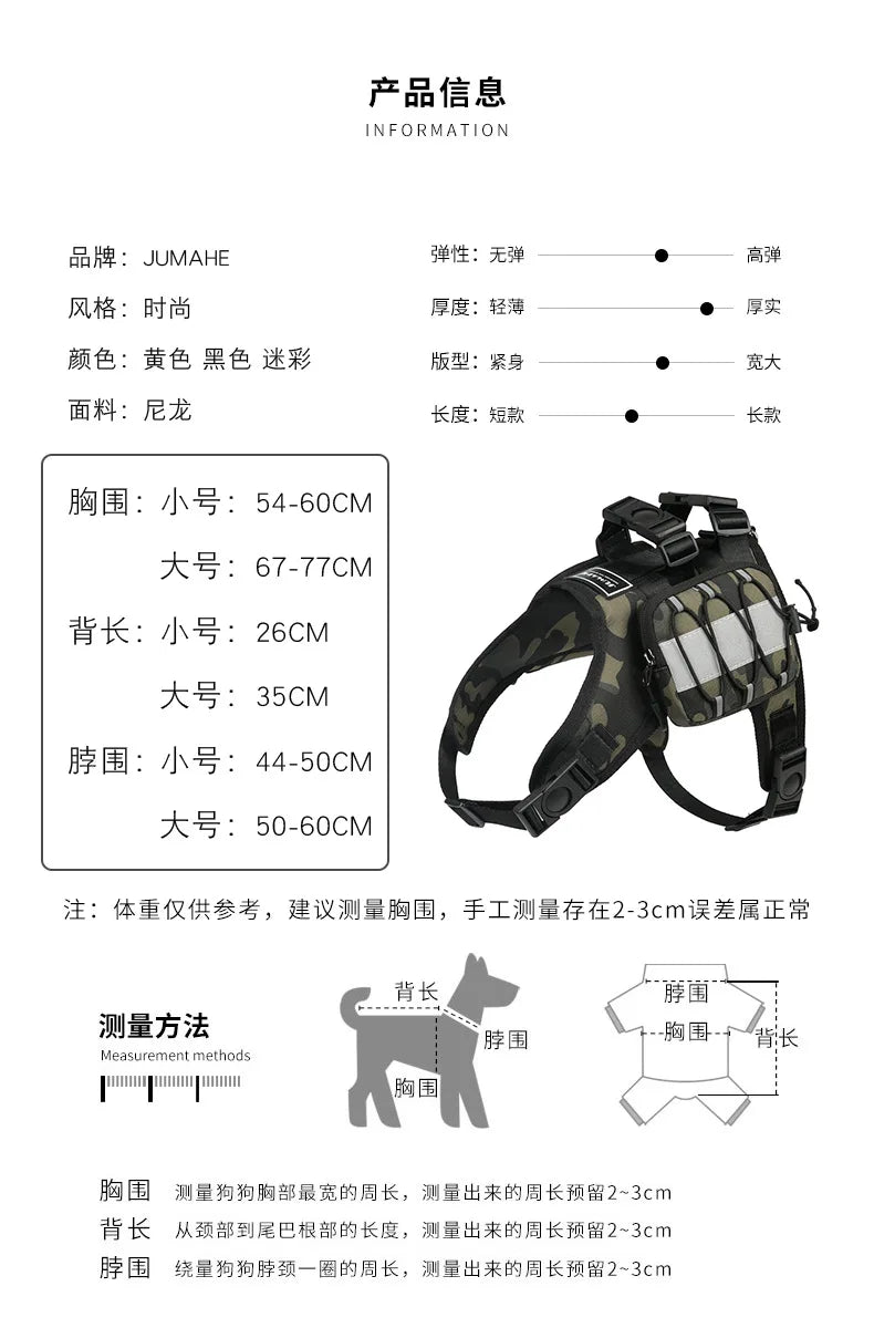 Dog Saddle Bag Backpack | Waterproof Tactical Pack for Hiking &amp; Camping