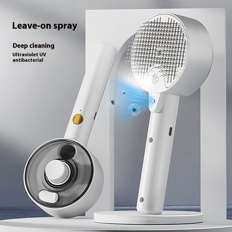 UV Sterilizing Spray Pet Grooming Comb for Dogs & Cats