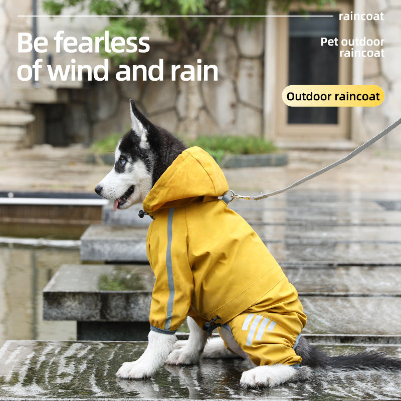 Sily Pet Raincoat Four-legged Raincoat For Dogs Small Dog Outing Clothes