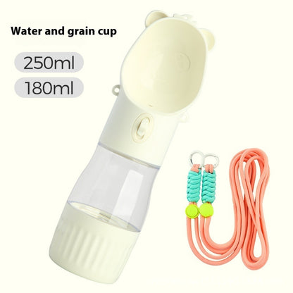 2 In 1 Portable Dog Water Bottle For Small Big Dogs Cats