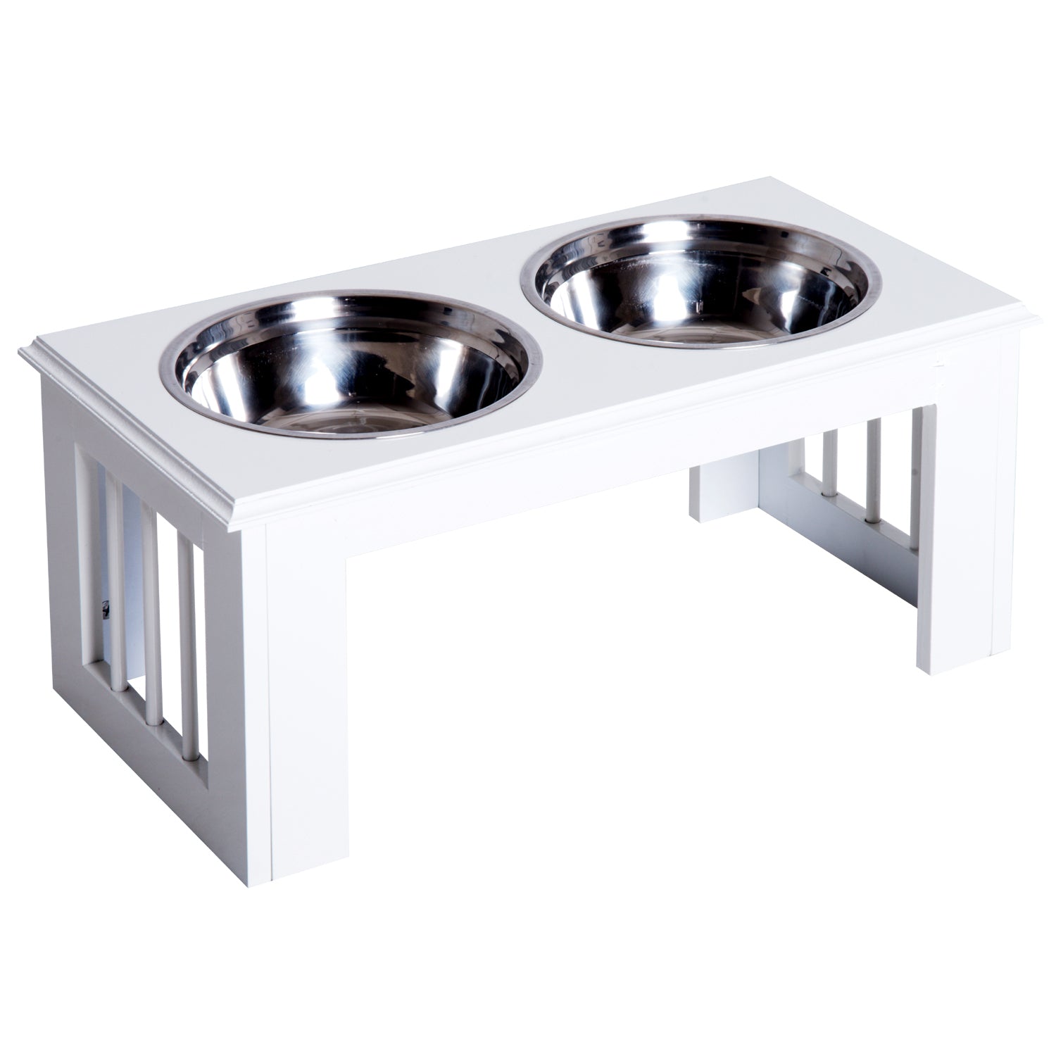 PawHut Raised Dog Feeding Bowls With Stand,