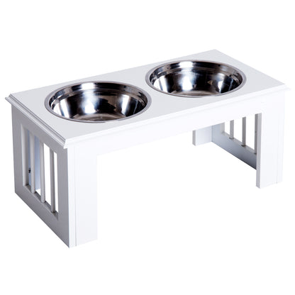 PawHut Raised Dog Feeding Bowls With Stand,