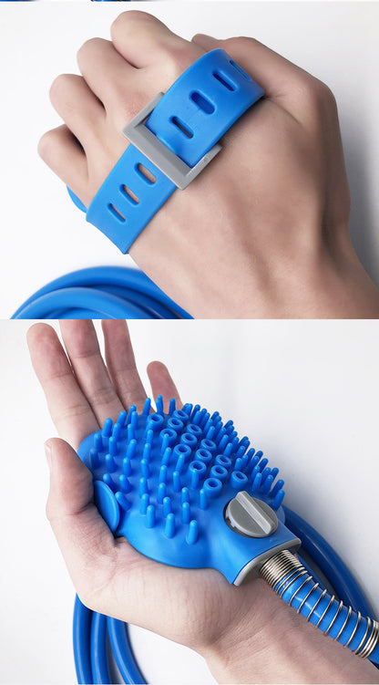 Pet Bathing Gloves Outdoor Shower Dog Bath Silicone Nozzle Hand-held Massage Bath Pet Shower Brush