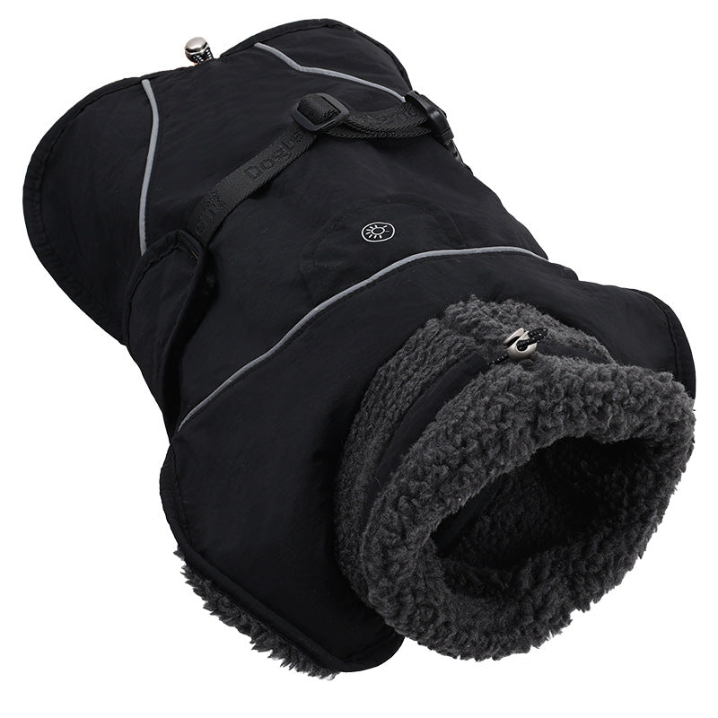 Dog Cotton-padded Clothes Go Out In Autumn And Winter Warm-