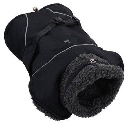 Dog Cotton-padded Clothes Go Out In Autumn And Winter Warm-