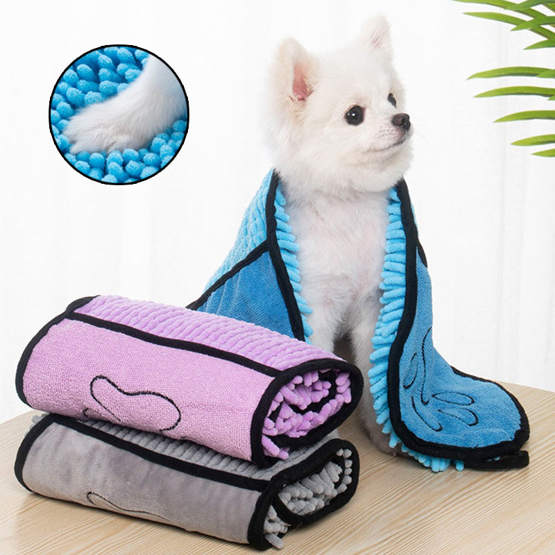 Super Absorbent Microfiber Pet Bath Towel &amp; Bathrobe for Dogs &amp; Cats