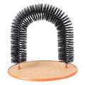 Cat Self-Grooming Arch with Scratcher Base & Catnip Holder