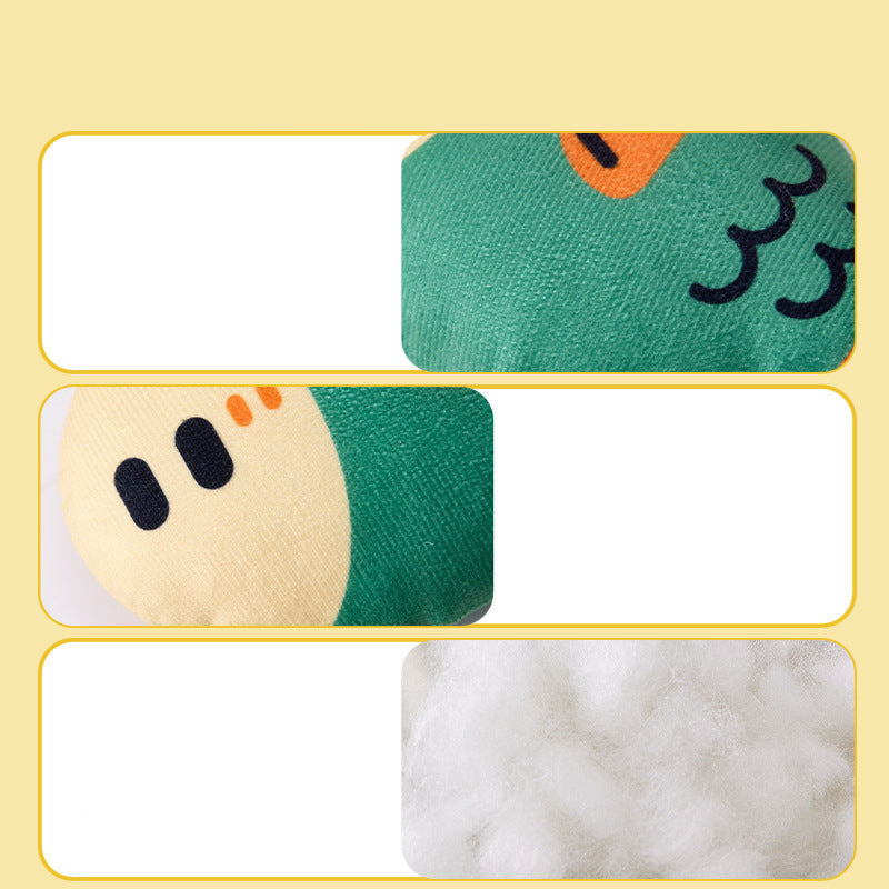 Plush Chew Toys For Inside Dog Plush Squeaky Toys Puffhead Fish Chew Toys