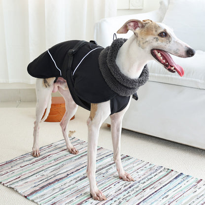 Dog Cotton-padded Clothes Go Out In Autumn And Winter Warm-