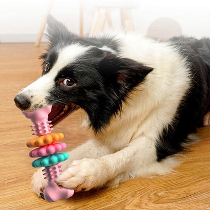 Dog Chew Toy Dog Bone Type  Dogs Teeth Cleaning Toys Indestructible TPR Bone Chewing Bite Resistant