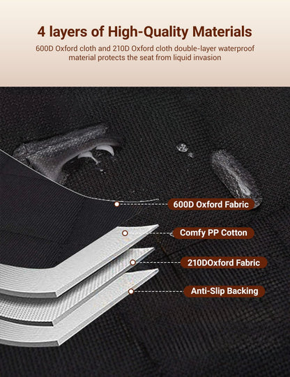 Dog Seat Cover With Double Zipper for Model 3/Y/S/X/Cybertrucks