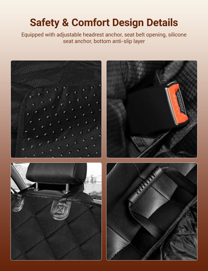 Dog Seat Cover With Double Zipper for Model 3/Y/S/X/Cybertrucks