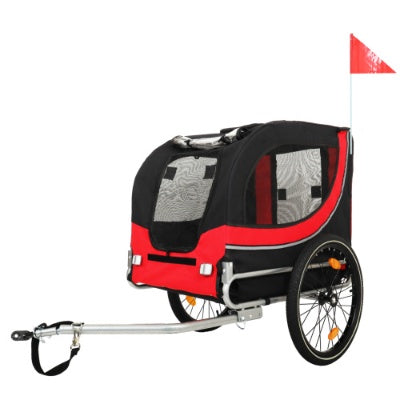 Large Folding Bike Trailer For Dogs  120LB Capacity All-Terrain Pet Carrier, Durable
