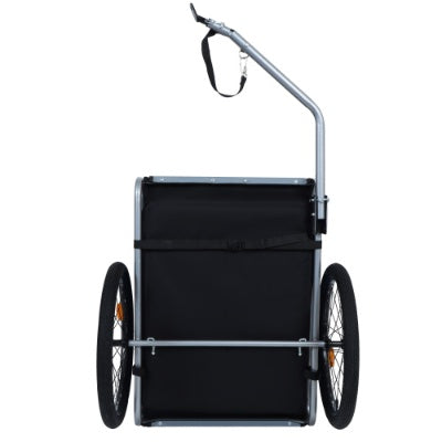 Large Folding Bike Trailer For Dogs  120LB Capacity All-Terrain Pet Carrier, Durable