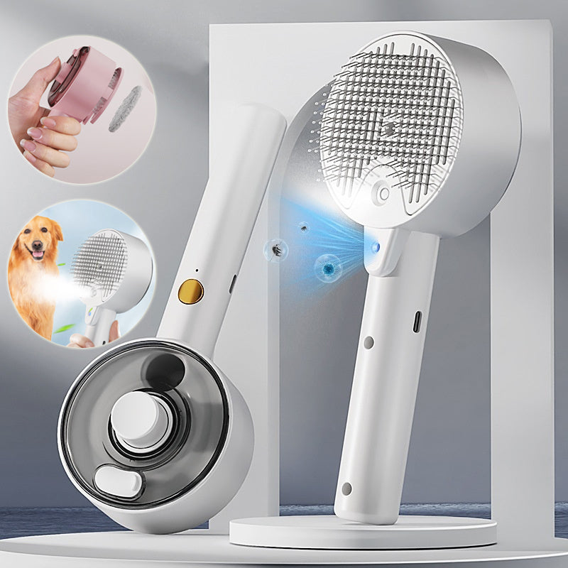 UV Sterilizing Spray Pet Grooming Comb for Dogs & Cats