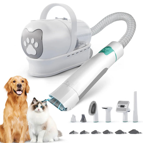 7-In-1 Grooming Shedding Tools for Dogs & Cats with Multi-Pack Attachments for Shedding Grooming and Petcare Effortless Grooming & Vacuuming 6 Precise Guidecombs Low Noise Design