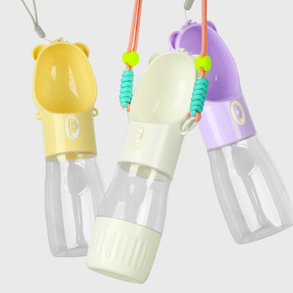 2 In 1 Portable Dog Water Bottle For Small Big Dogs Cats