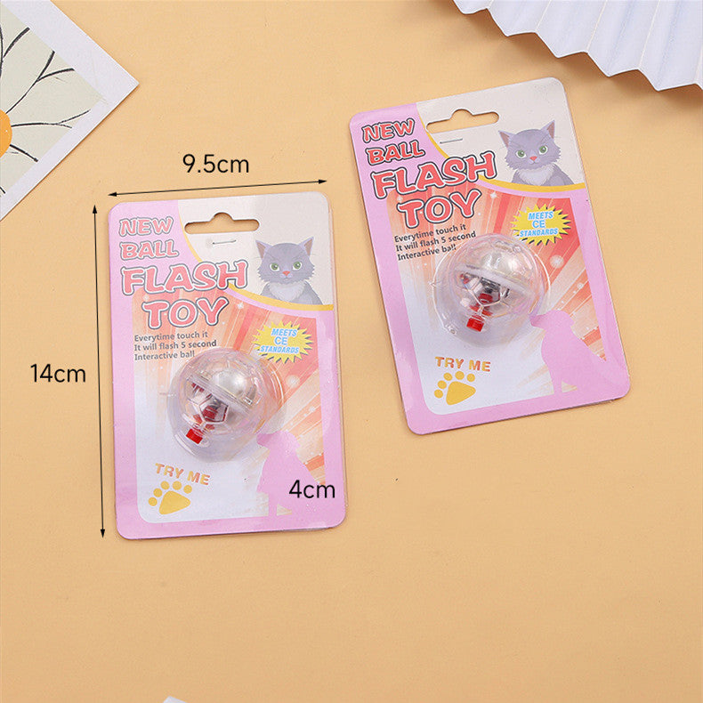 Cat Dog Toy Ball New Fashion Glowing Transparent Plastic Ball Pet Interactive