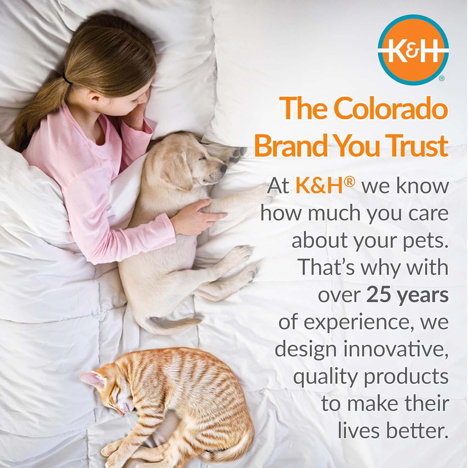 K&amp;H Pet Bed Warmer – Indoor Heated Pad for Cats &amp; Dogs, Thermostatically Controlled, Energy-Efficient, Safe for Arthritis &amp; Comfort