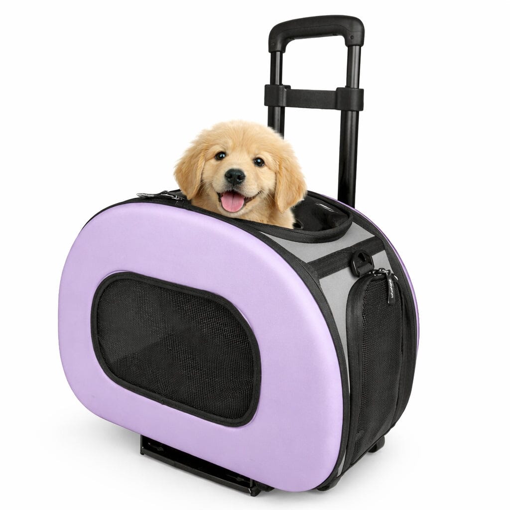 Pet Life® Airline-Approved Wheeled Collapsible Dog Carrier