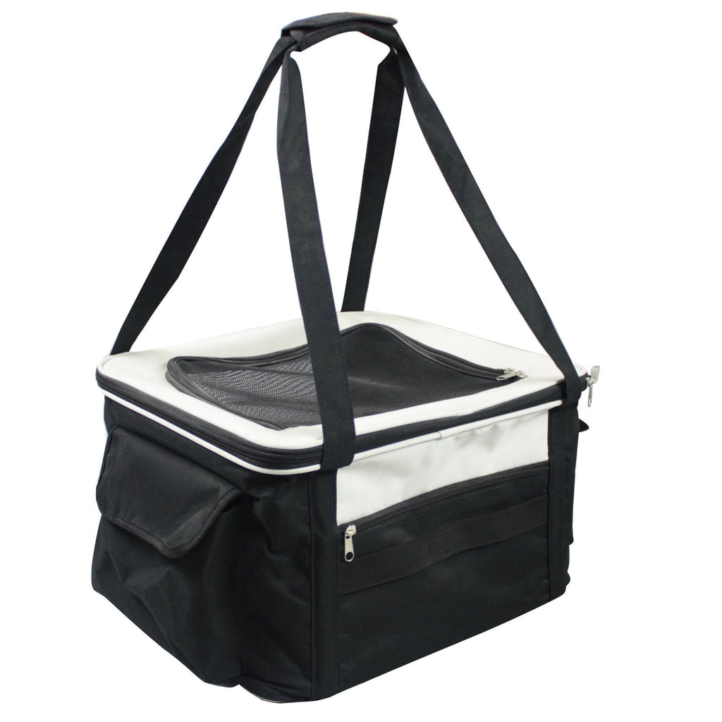 Pet Life® Collapsible Dog Car Seat & Carrier Crate