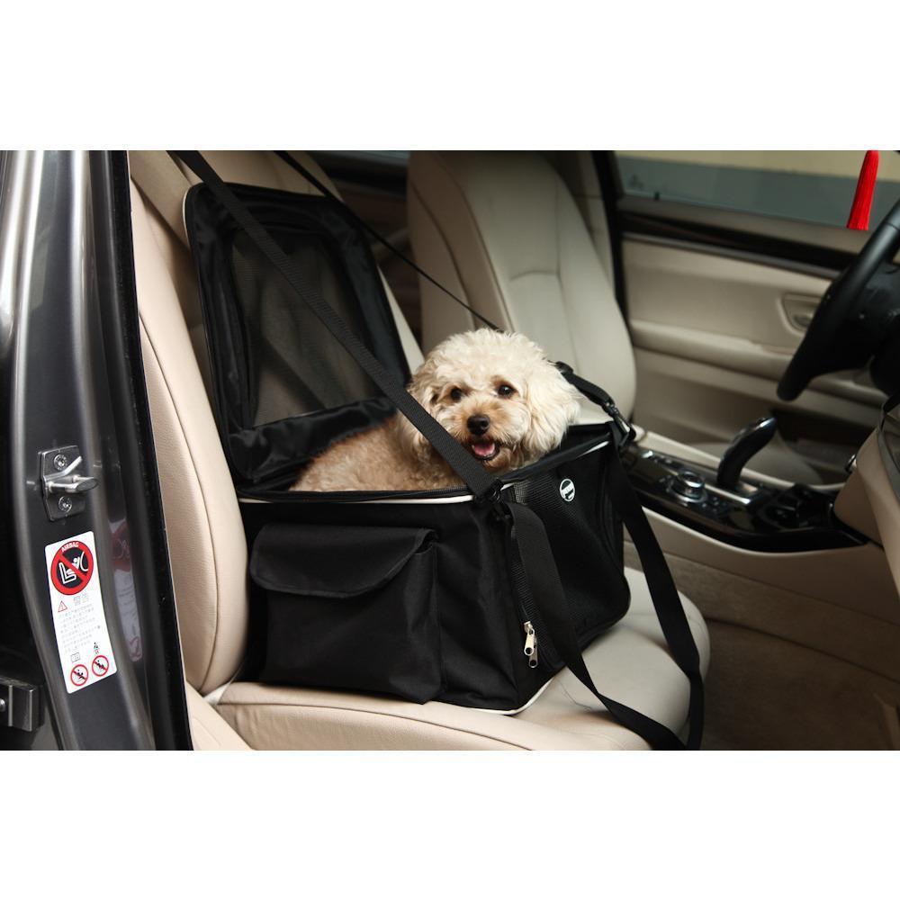 Pet Life® Collapsible Dog Car Seat & Carrier Crate