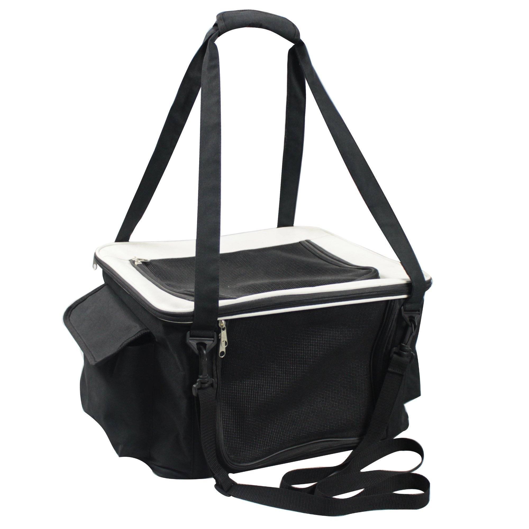Pet Life® Collapsible Dog Car Seat & Carrier Crate