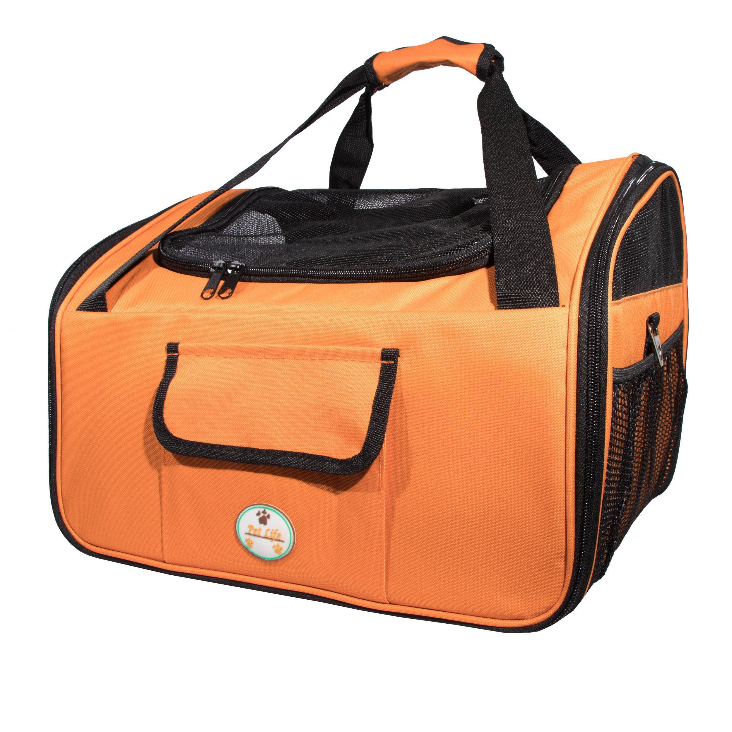 Pet Life® Ultra-Lock Collapsible Dog Car Seat Carrier